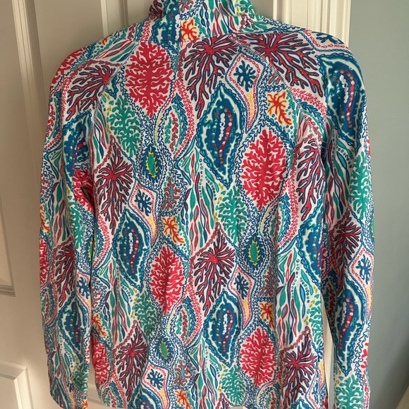 Lilly Pulitzer Skipper Popover In Let Minnow - Picture 4 of 4